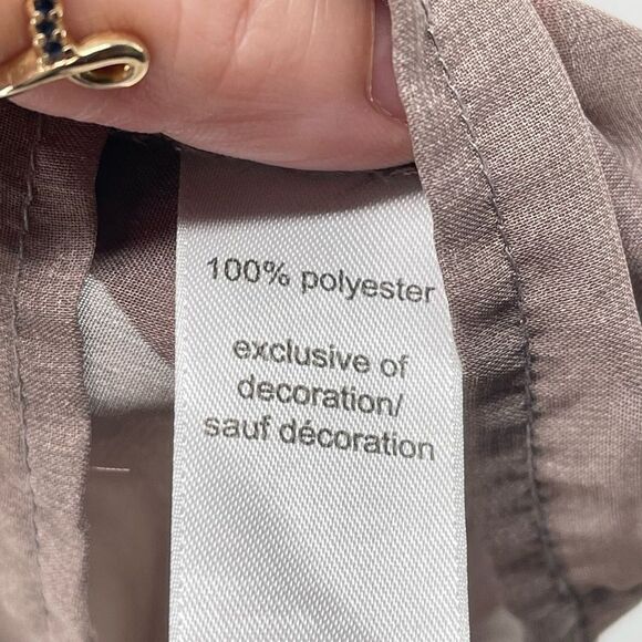 Studio Y Womens Sleeveless Blouse Tank Top Collared Animal Print Gray Small - Picture 4 of 9